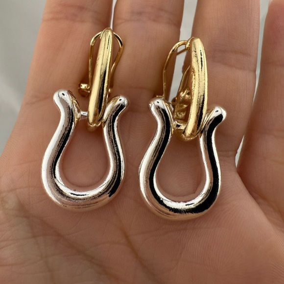 Anthropologie unique Multicolour Gold and silver earrings - Picture 5 of 5